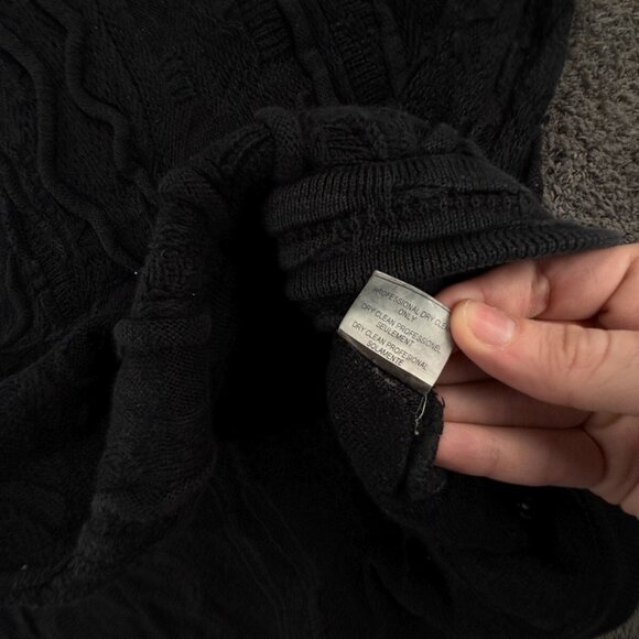 COOGI Australia 5XL Sweater Knit Intricate Black Cotton Pullover Crop Short - Picture 8 of 12